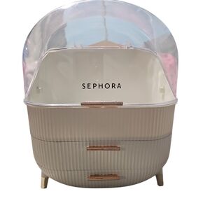 Rare Sephora Cream and Gold Cosmetic Organizer